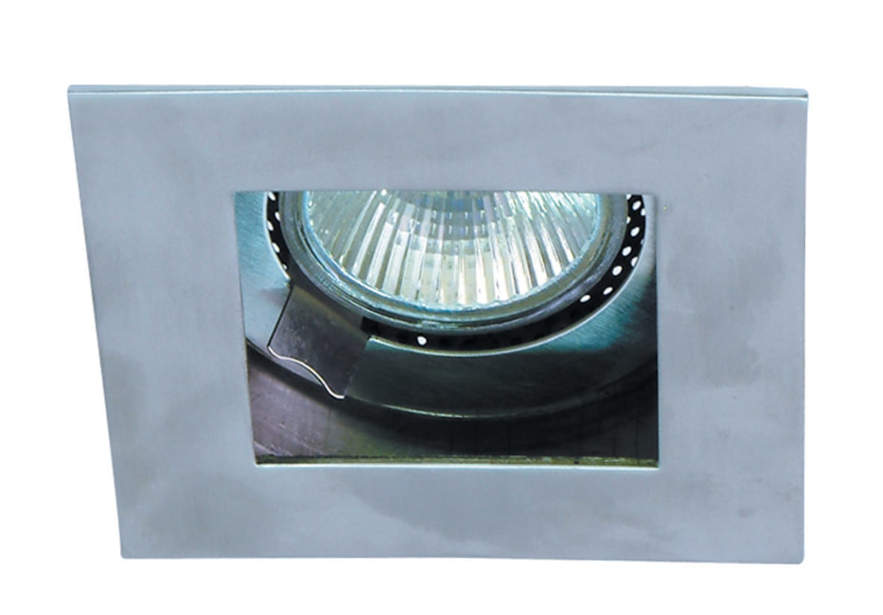 Closeup of outdoor stainless steel halogen lamp. light, product, product design, gray, white