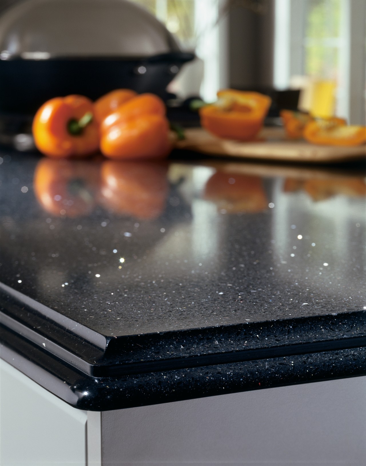 view of the quartz kitchen benchtop countertop, material, table, gray, black