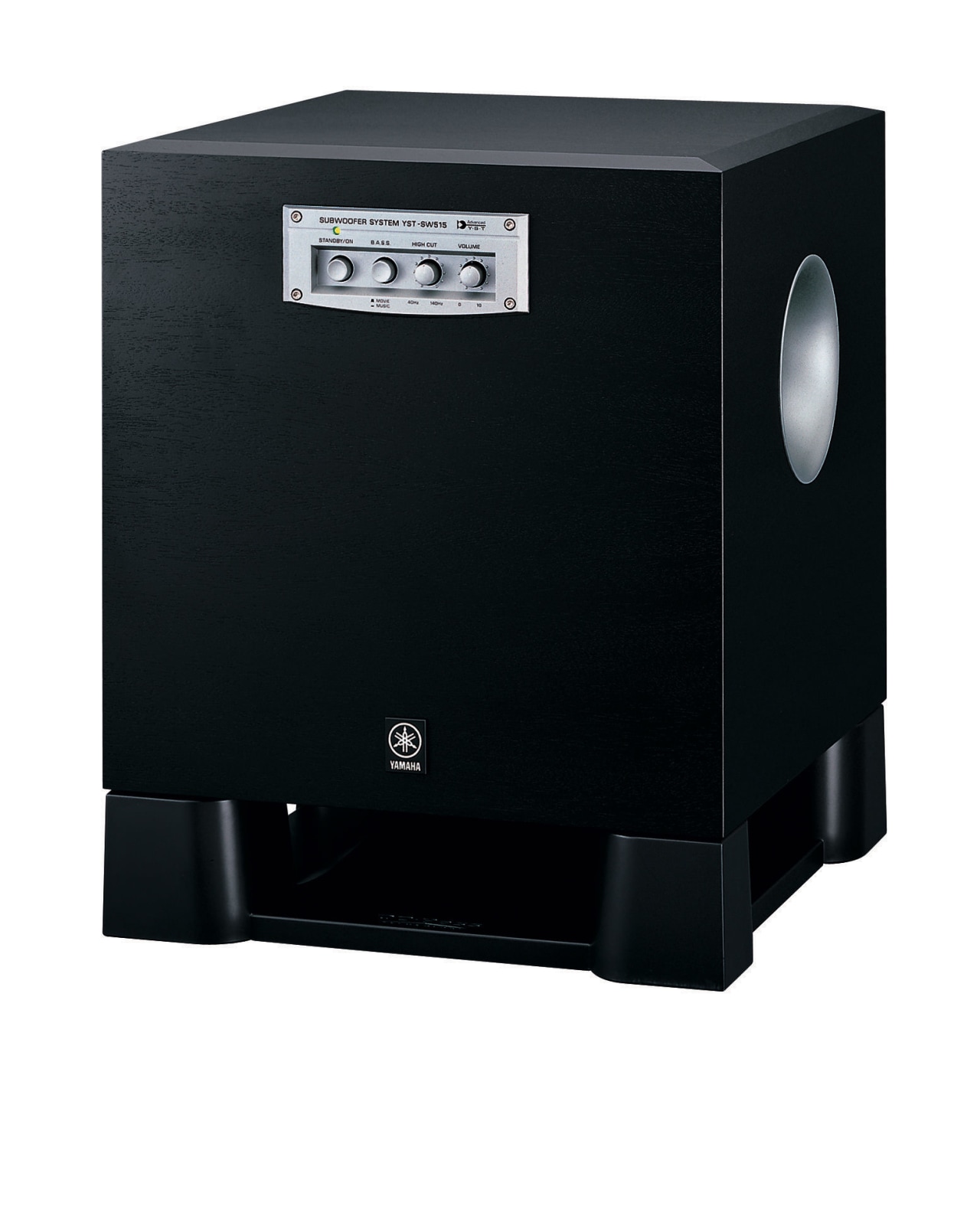 view of the yamaha subwoofer audio, audio equipment, electronic device, loudspeaker, multimedia, product, product design, subwoofer, technology, black, white