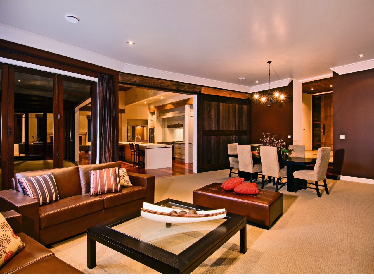 view ofs the formal living area with a ceiling, home, interior design, living room, property, real estate, room, suite, brown, orange