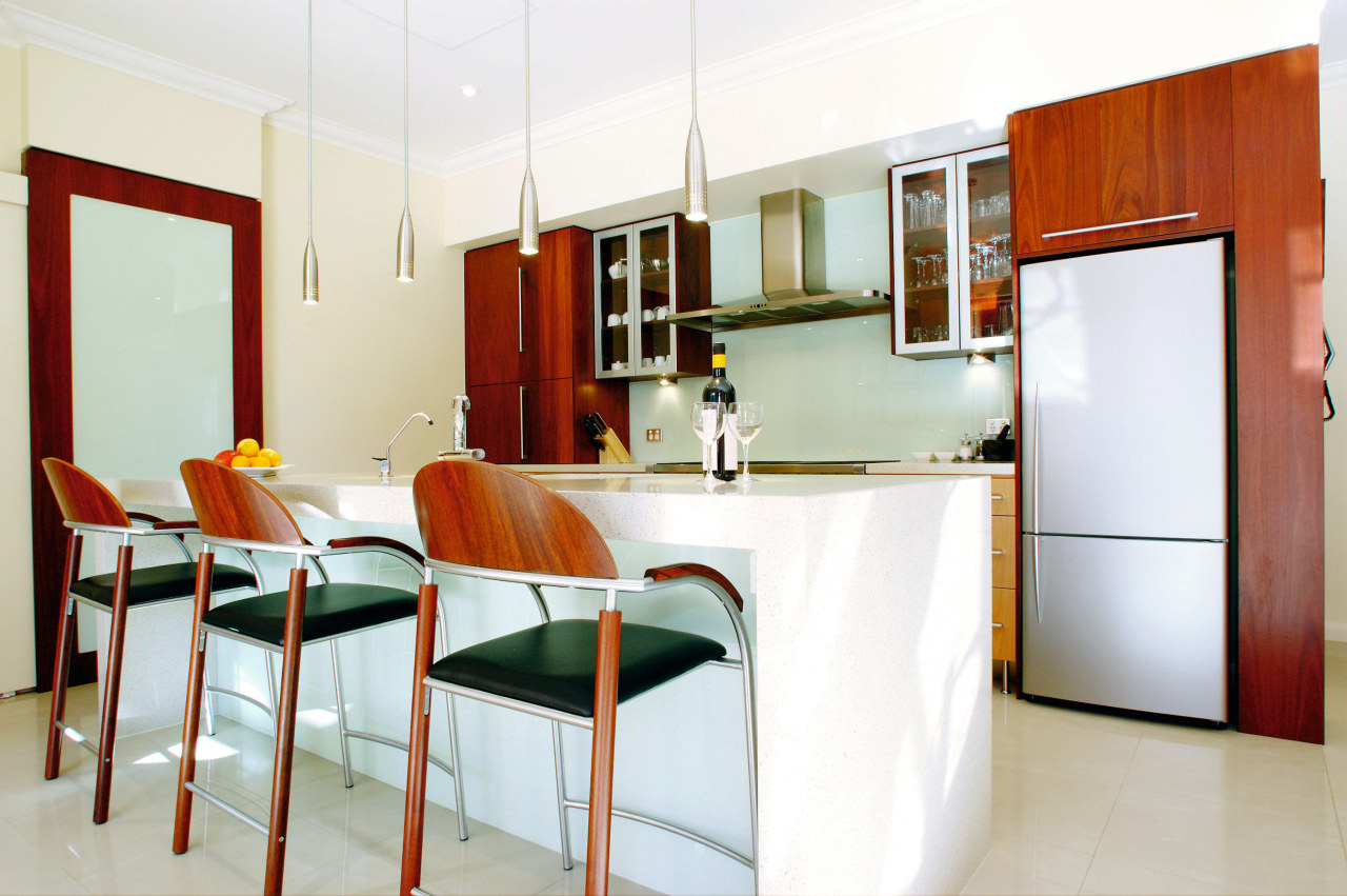 A view of a kitchen with Omega Smeg cabinetry, countertop, cuisine classique, dining room, furniture, interior design, kitchen, real estate, room, table, white