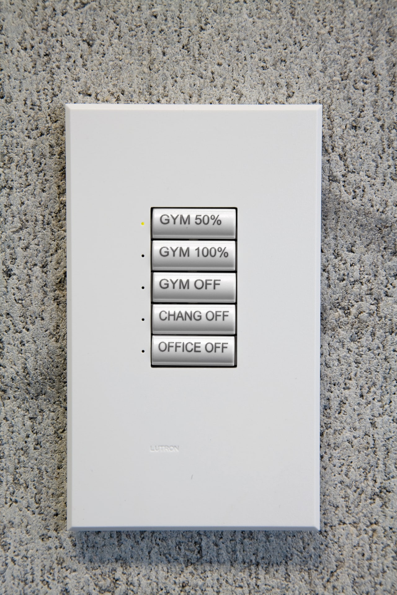 A view of the lighting system. font, product design, text, white, gray
