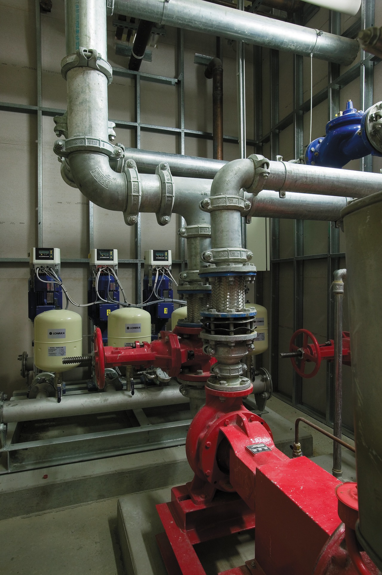 View of the plumbing srvices in the hub engineering, factory, industry, manufacturing, pipe, pumping station, black