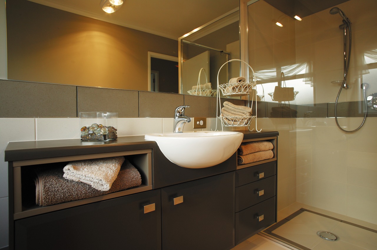 A view of a bathroom plumbed by Plumbing bathroom, countertop, home, interior design, kitchen, room, sink, brown, black