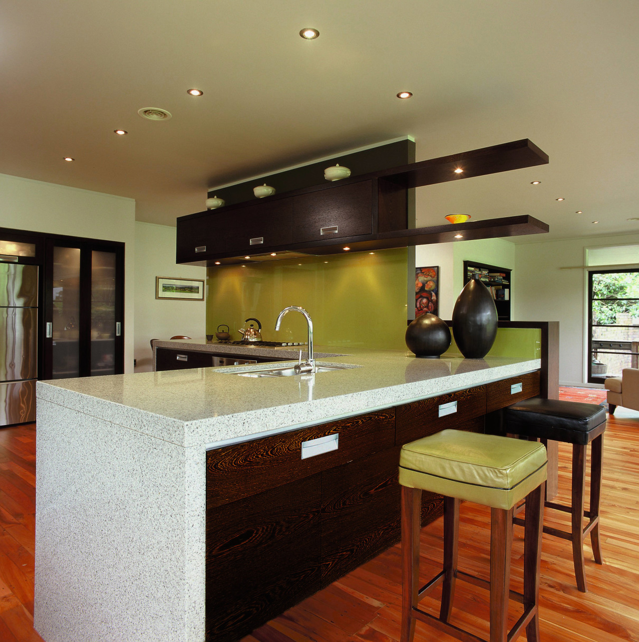 A view of a kitchen by Pauline Stockwell cabinetry, ceiling, countertop, interior design, kitchen, room, brown