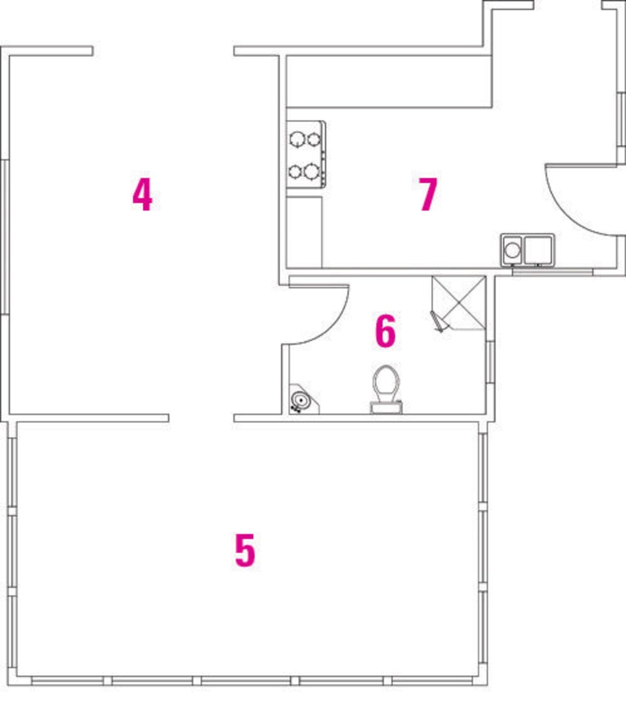 A view of the plan of the bathroom angle, area, design, diagram, drawing, font, line, product design, text, white