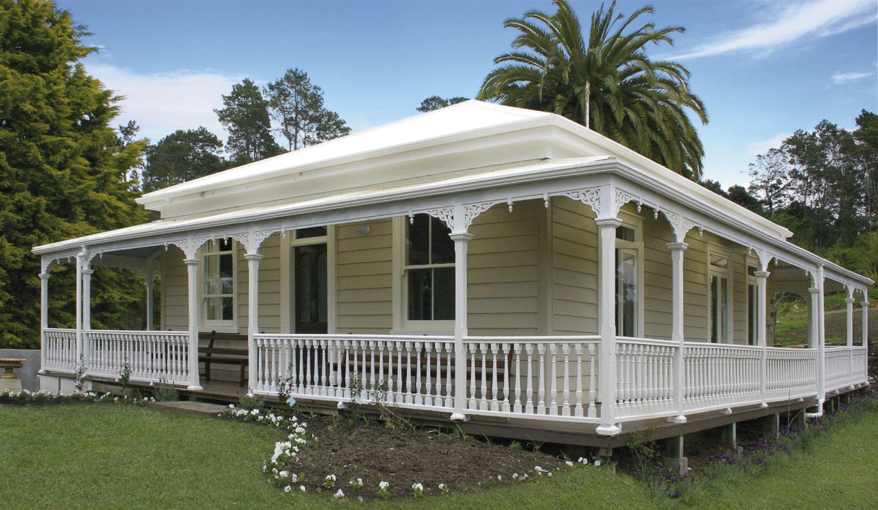 Country lodge painted in Resene shades canopy, cottage, estate, farmhouse, home, house, porch, real estate, siding, brown