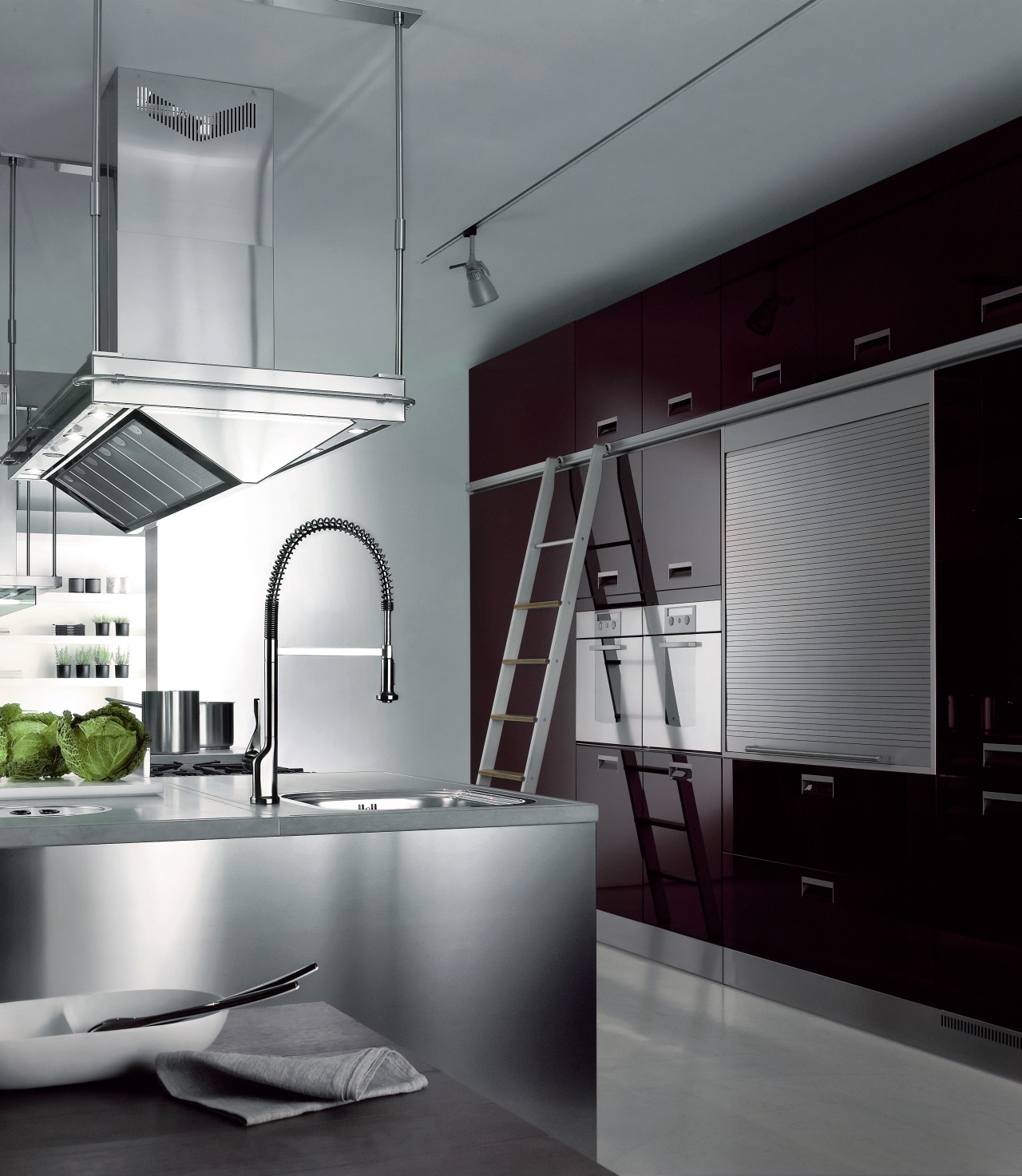 View of this kitchen featuring hansgrohe stainless steel bathroom, countertop, interior design, kitchen, product design, sink, tap, gray, black