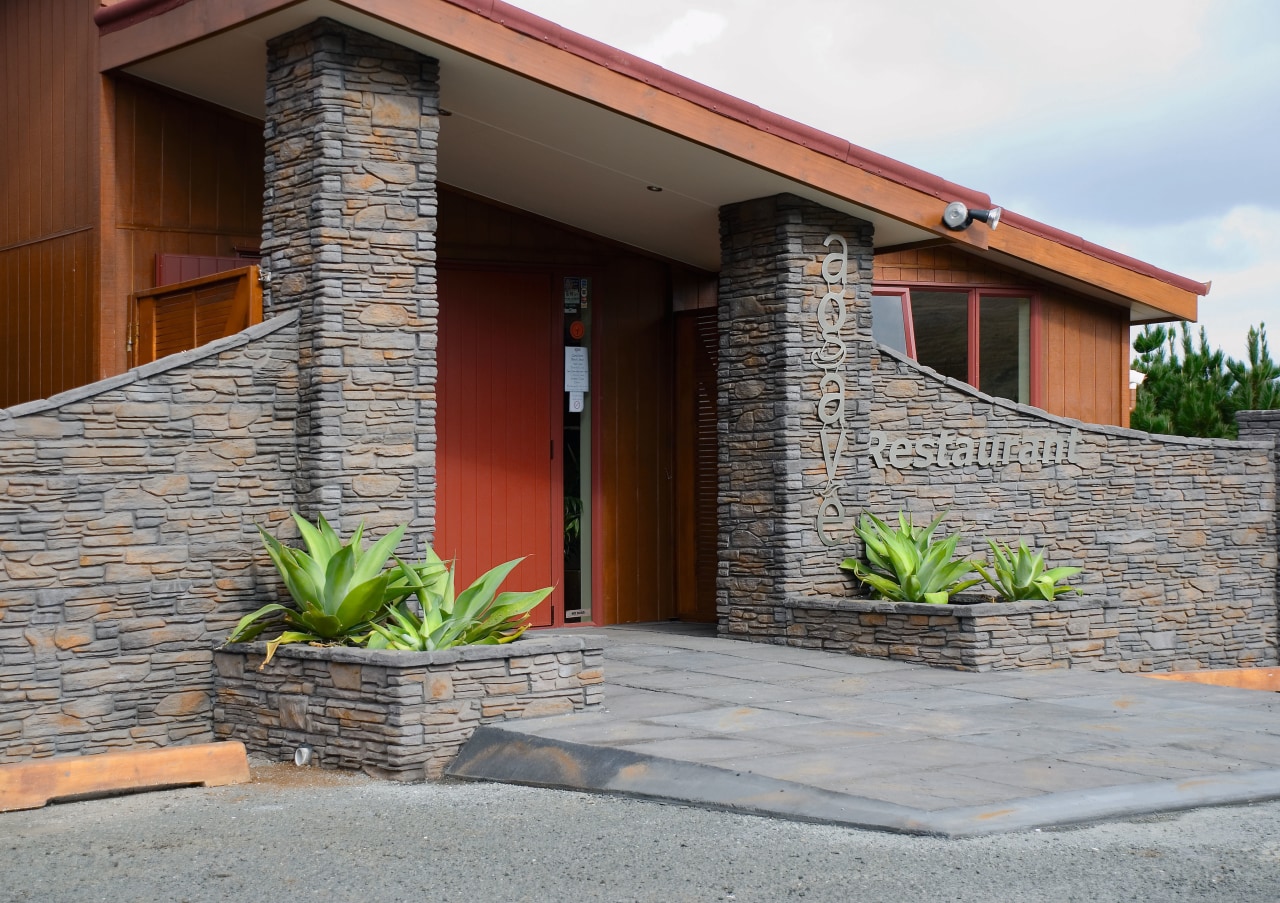 A view of some stone cladding from ProBuilt architecture, brick, door, estate, facade, home, house, property, real estate, residential area, siding, wall, window, gray