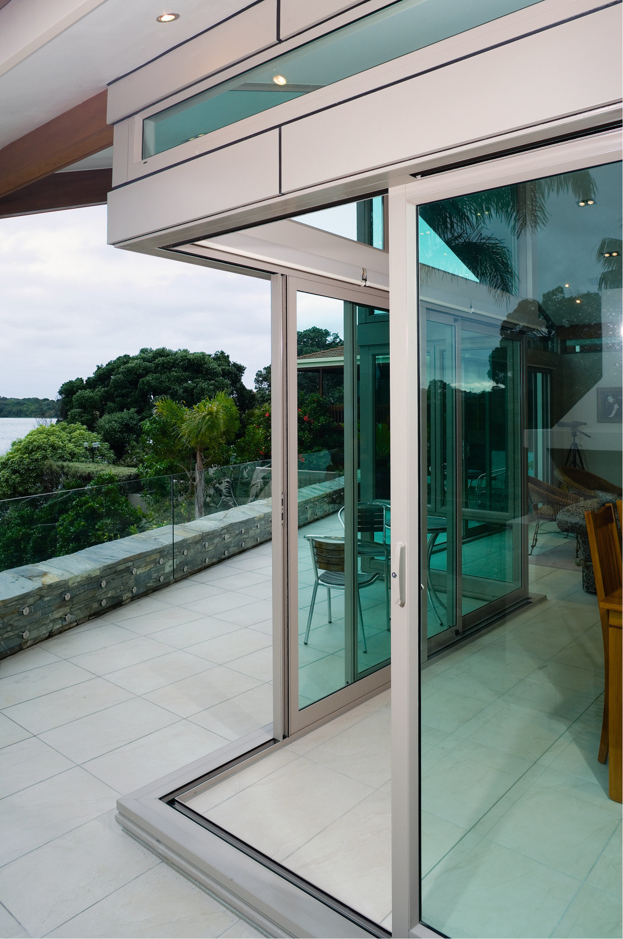 A view of some aluminium joinery by Phoenix architecture, door, glass, window, gray