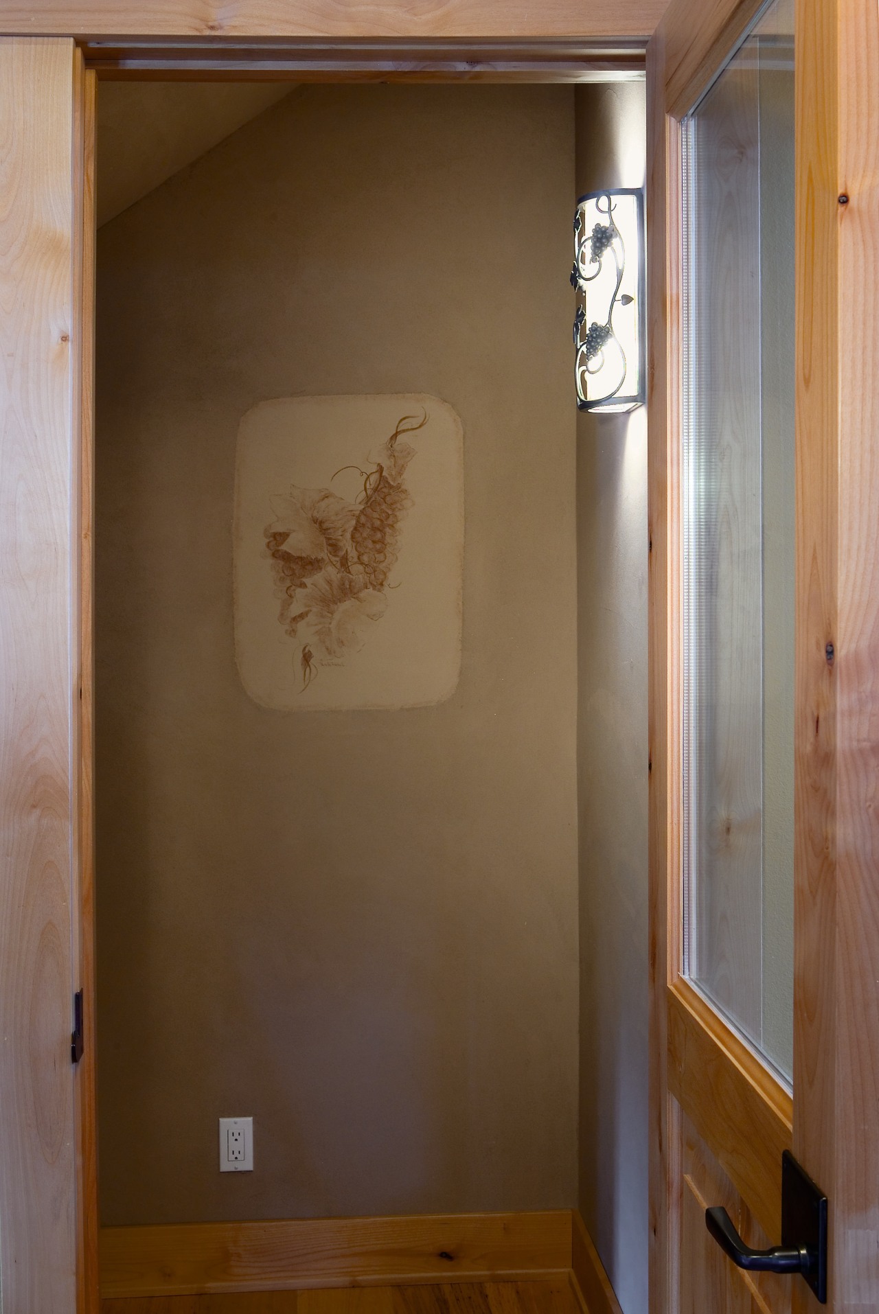 A view of these living areas in this door, house, interior design, paint, plaster, room, wall, wood, wood stain, brown