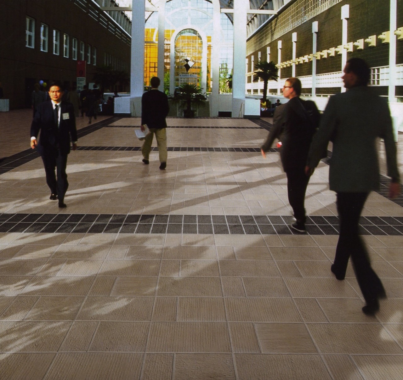 Textured ceramic Urban Life pavers are hard wearing, city, floor, flooring, infrastructure, pedestrian, public space, road, road surface, sidewalk, snapshot, street, urban area, brown