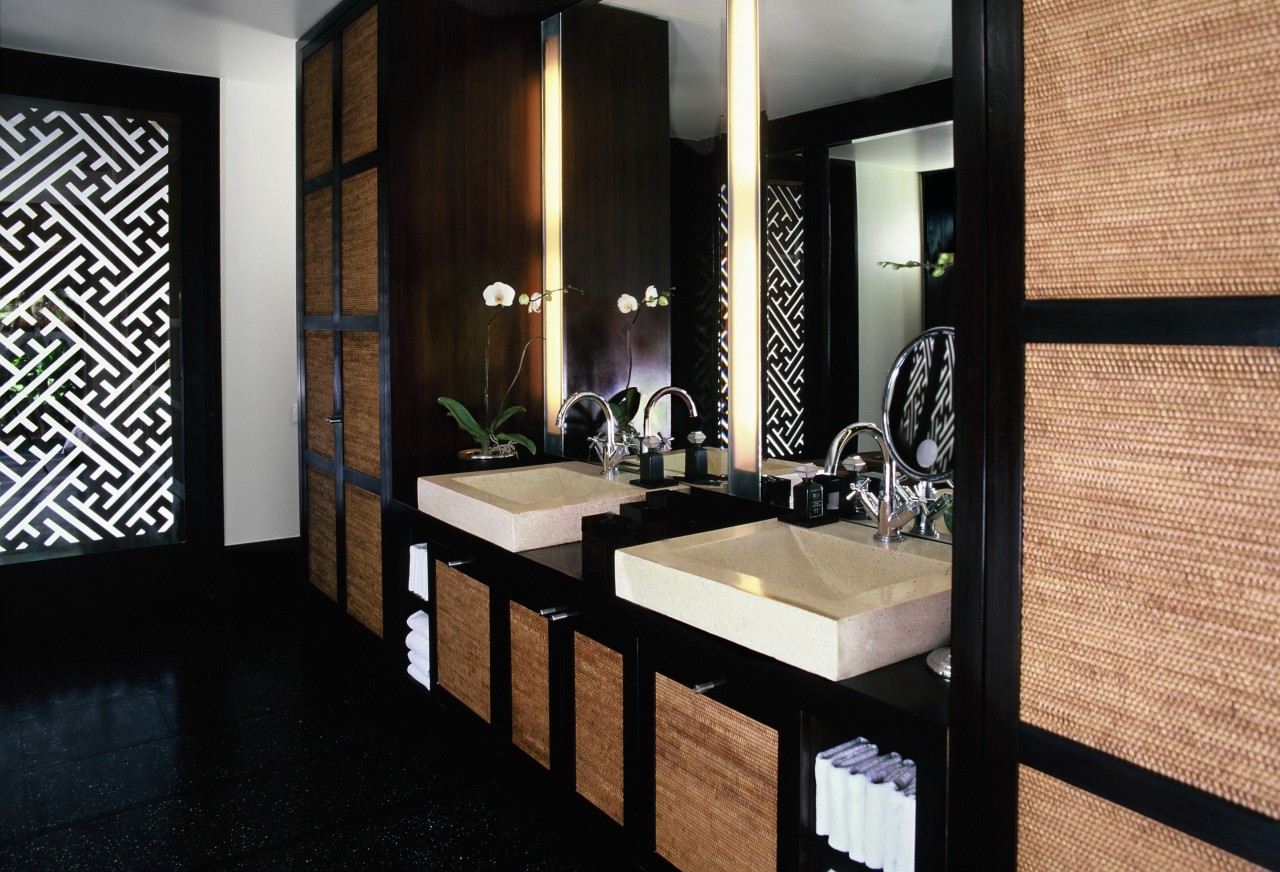 A view of some bathroomware from Appaiser, dual flooring, interior design, room, suite, black