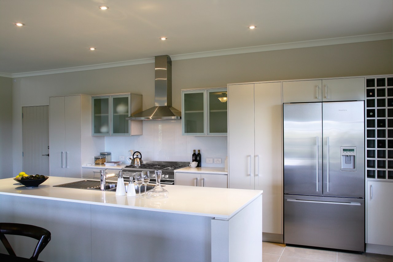 A view of some kitchen appliances from Fisher architecture, cabinetry, countertop, cuisine classique, interior design, kitchen, real estate, room, gray