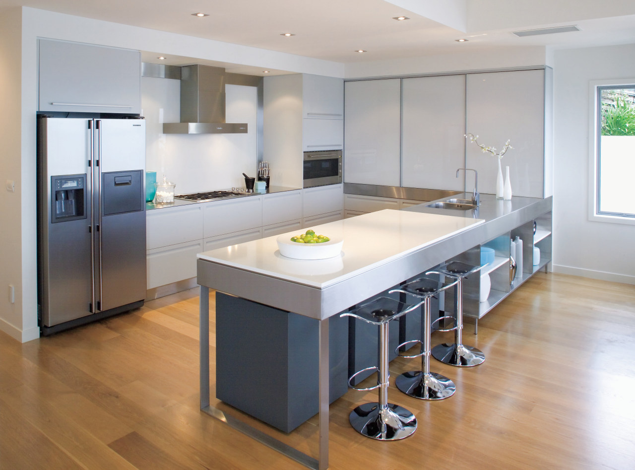 A view of this Kitchen designed by Fyfe countertop, cuisine classique, floor, flooring, interior design, kitchen, real estate, room, gray