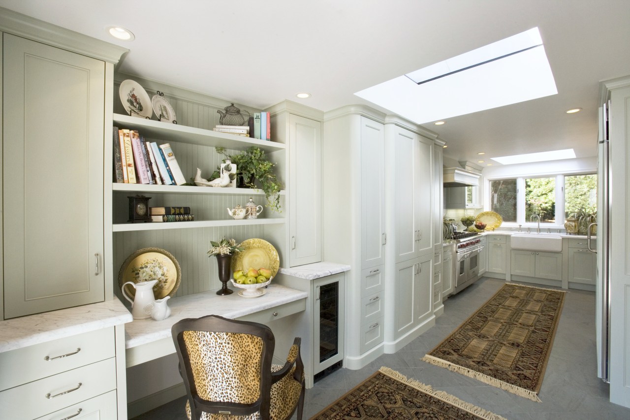 A view of a kitchen designed by NKBA cabinetry, countertop, cuisine classique, home, interior design, kitchen, real estate, room, gray