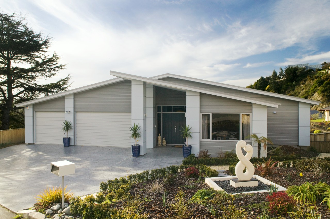 A view of some cladding from Ullrich Aluminium. architecture, cottage, elevation, estate, facade, home, house, property, real estate, gray, white