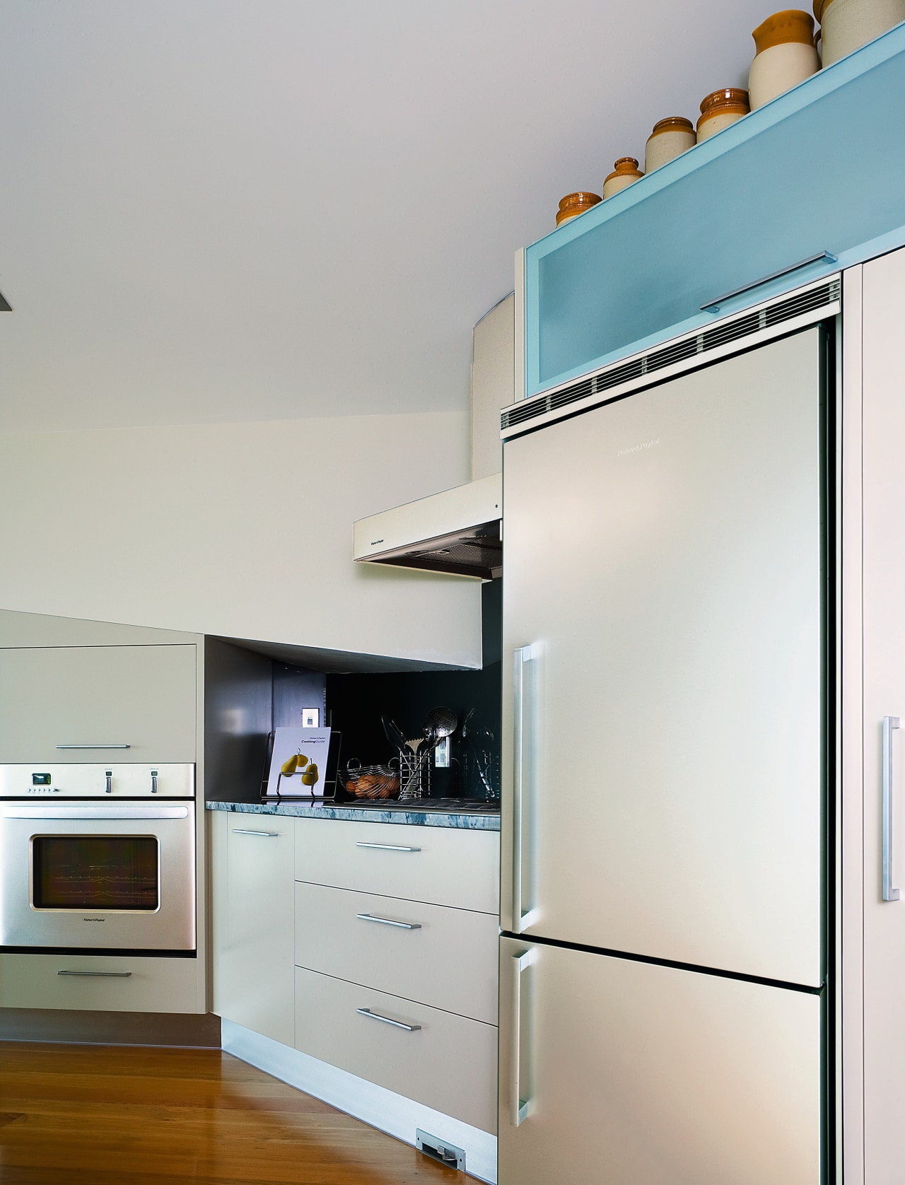 A view of this kitchen featuring the latest home appliance, interior design, kitchen, product design, gray