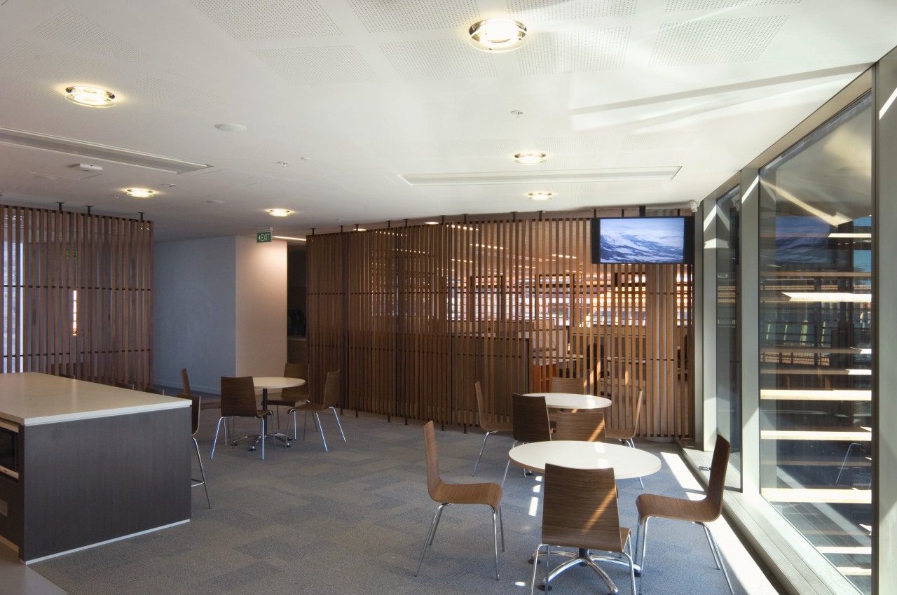 Standing proud at the harbour's edge, the Meridian architecture, ceiling, daylighting, interior design, real estate, gray