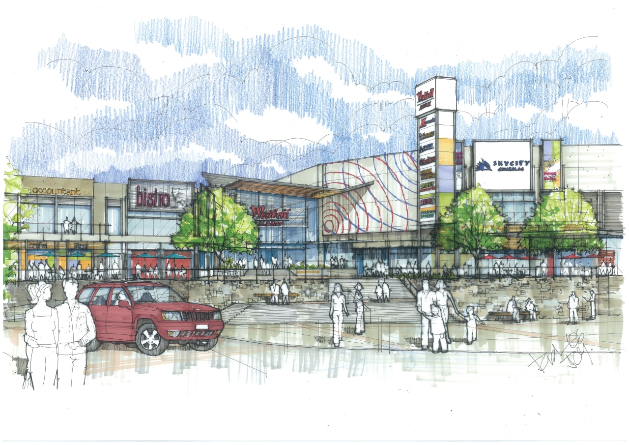 Jenson Chambers Young produced drawings to show the mixed use, neighbourhood, residential area, town, tree, urban design, white