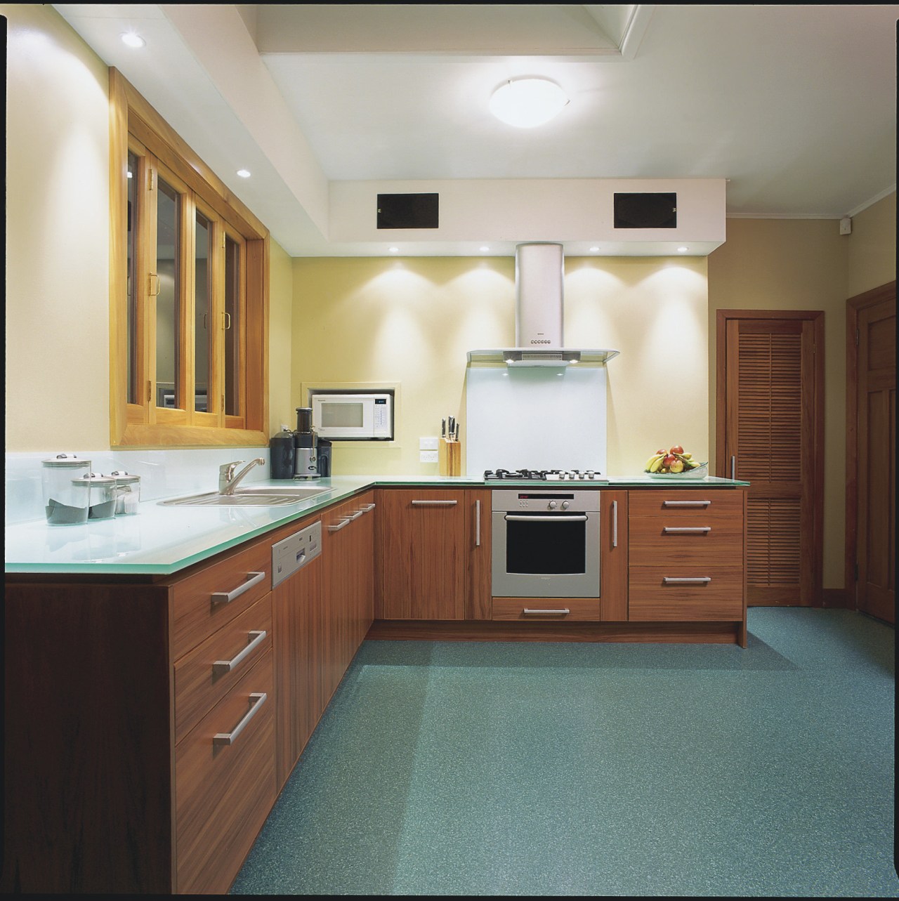 View of kitchen designed by Maria Telfar at cabinetry, ceiling, countertop, cuisine classique, floor, interior design, kitchen, real estate, room, gray