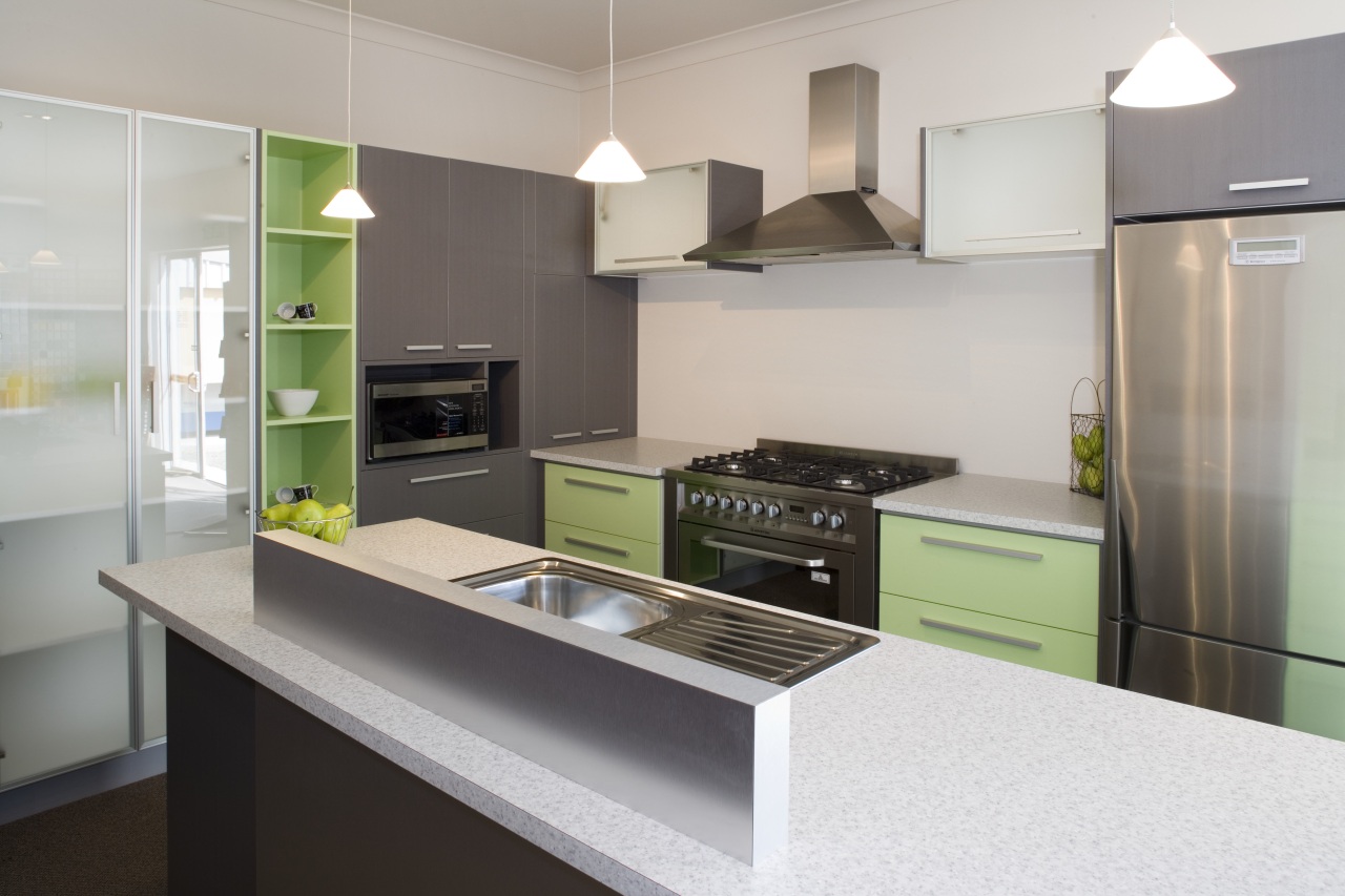 View of kitchens built with Laminex cabinetry and cabinetry, countertop, interior design, kitchen, real estate, room, gray