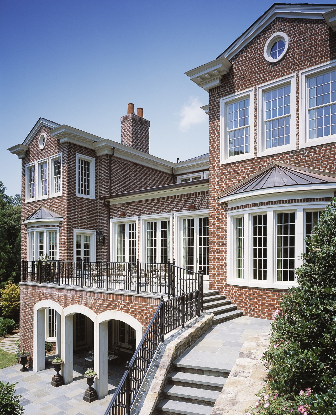 View of house with cooper finishes by RW building, cottage, estate, facade, historic house, home, house, mansion, neighbourhood, outdoor structure, porch, property, real estate, residential area, roof, siding, suburb, window, white