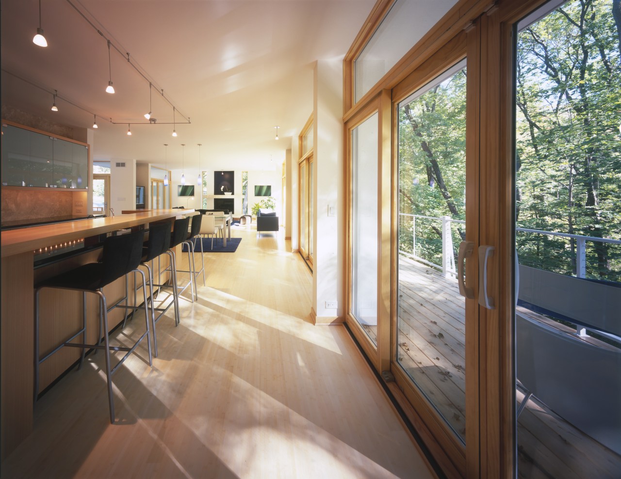 View of a home built by Streeter &amp; architecture, daylighting, floor, flooring, home, house, interior design, real estate, room, window, wood, brown