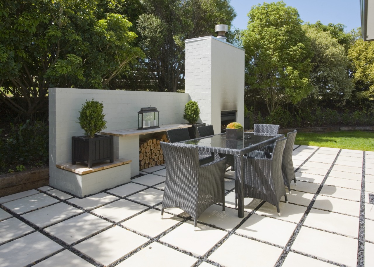 view of pavers from Jagas Paving. backyard, furniture, outdoor structure, patio, real estate, gray