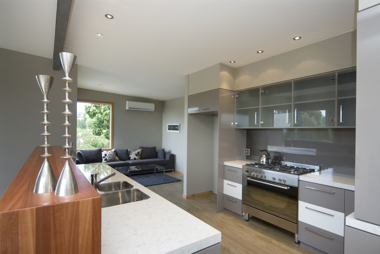 A view of a home built by CBANZ. countertop, interior design, kitchen, real estate, room, gray