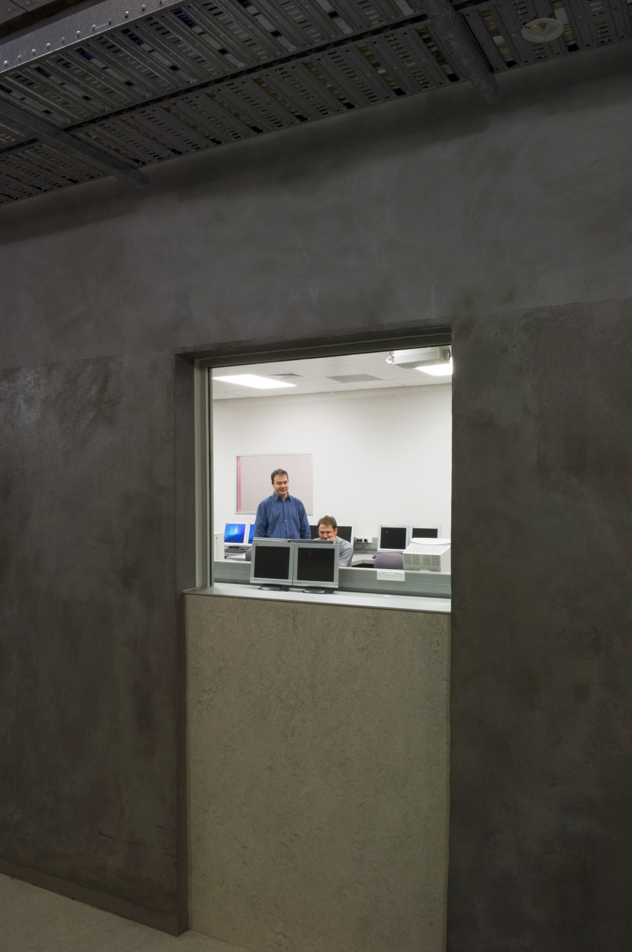 View of the School of Engineering and Technology, architecture, daylighting, wall, black