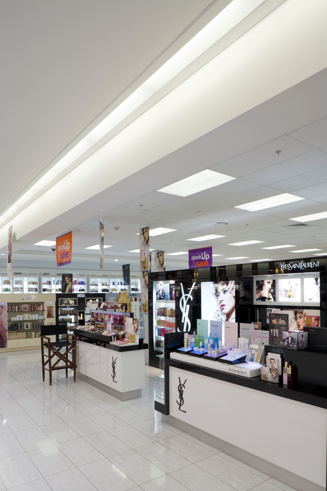 The ceilings thgroughout the Farmers flagship store in interior design, retail, shopping mall, gray