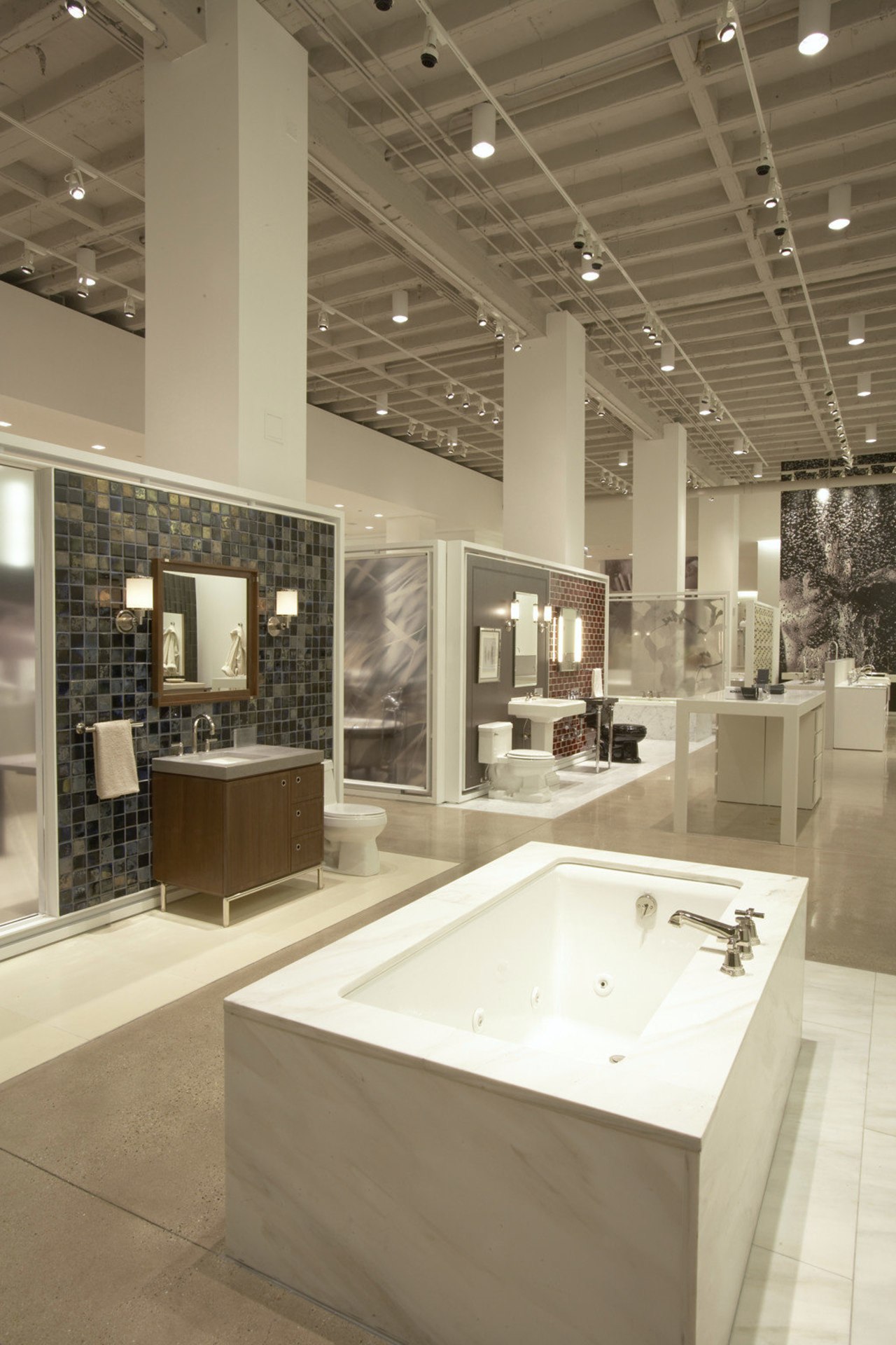 Kohler, a global leader in bathroom design and bathroom, ceiling, floor, flooring, interior design, brown, orange