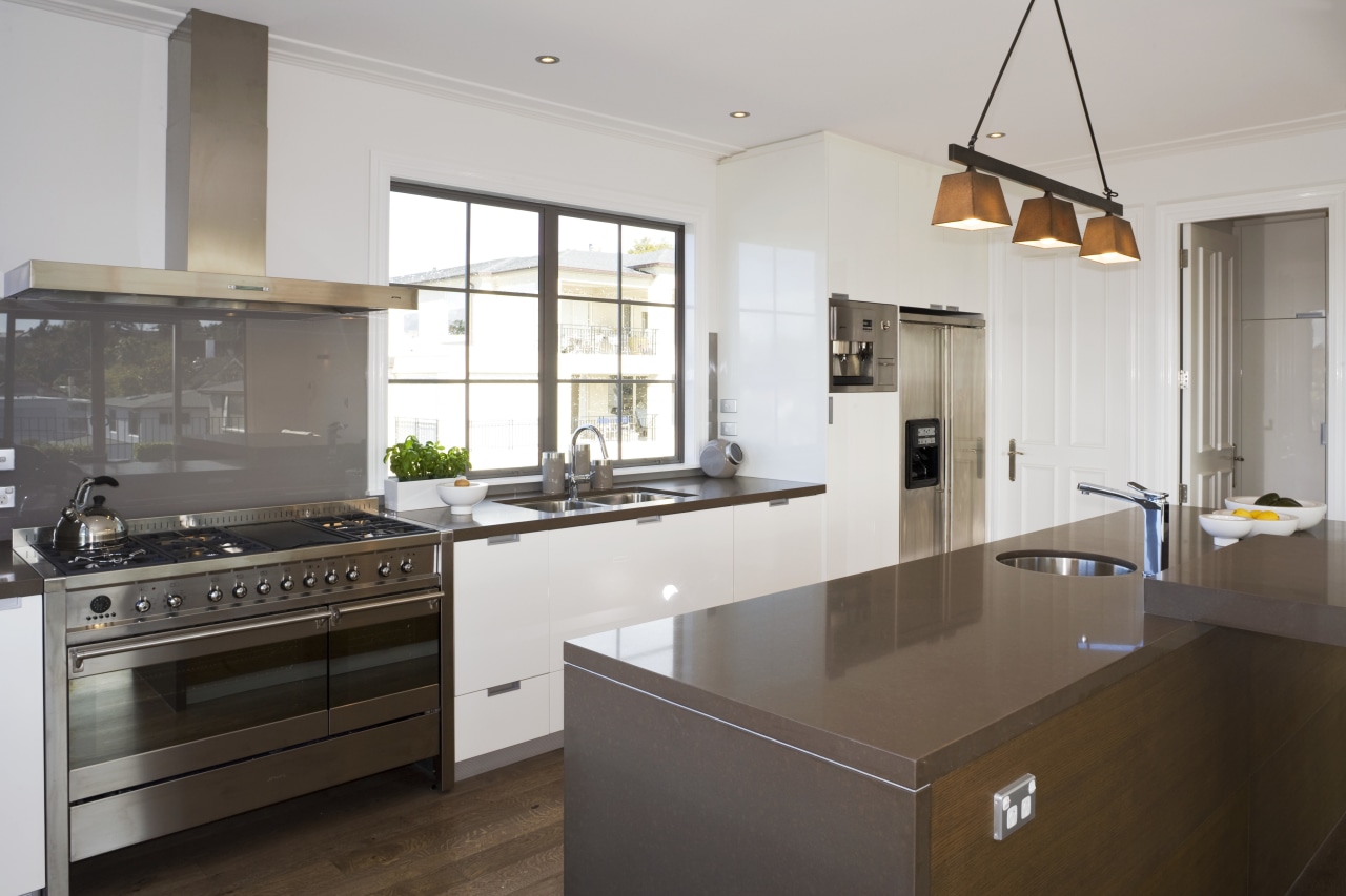 Smeg appliances were selected for this kitchen in cabinetry, countertop, cuisine classique, interior design, kitchen, real estate, room, gray