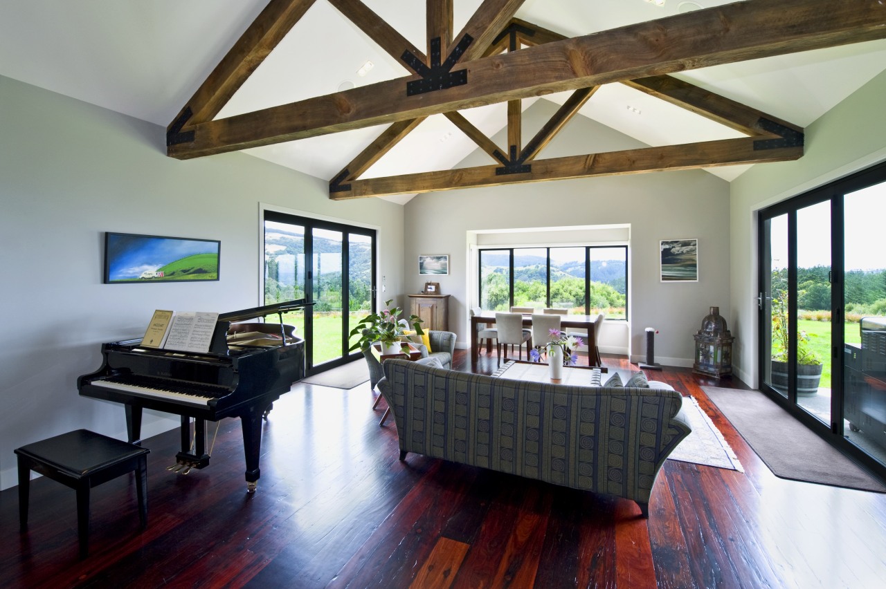 This home was overall catergory winner in the ceiling, daylighting, estate, house, interior design, living room, property, real estate, room, gray