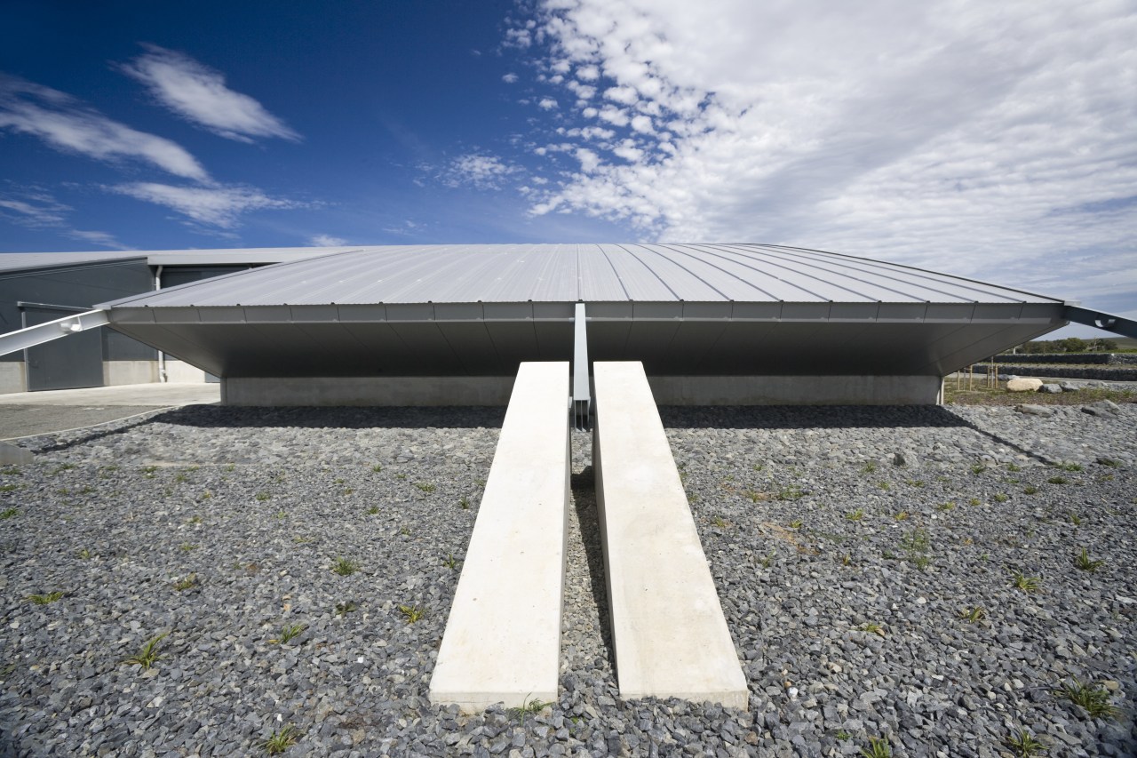 View of Buttresses coming off the side of architecture, cloud, daylighting, fixed link, roof, sky, structure, gray