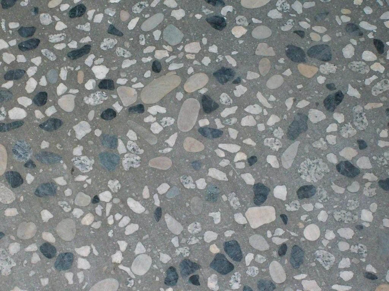 view of concrete flooring with exposed pebbles available blue, gravel, material, pattern, pebble, road surface, texture, water, gray