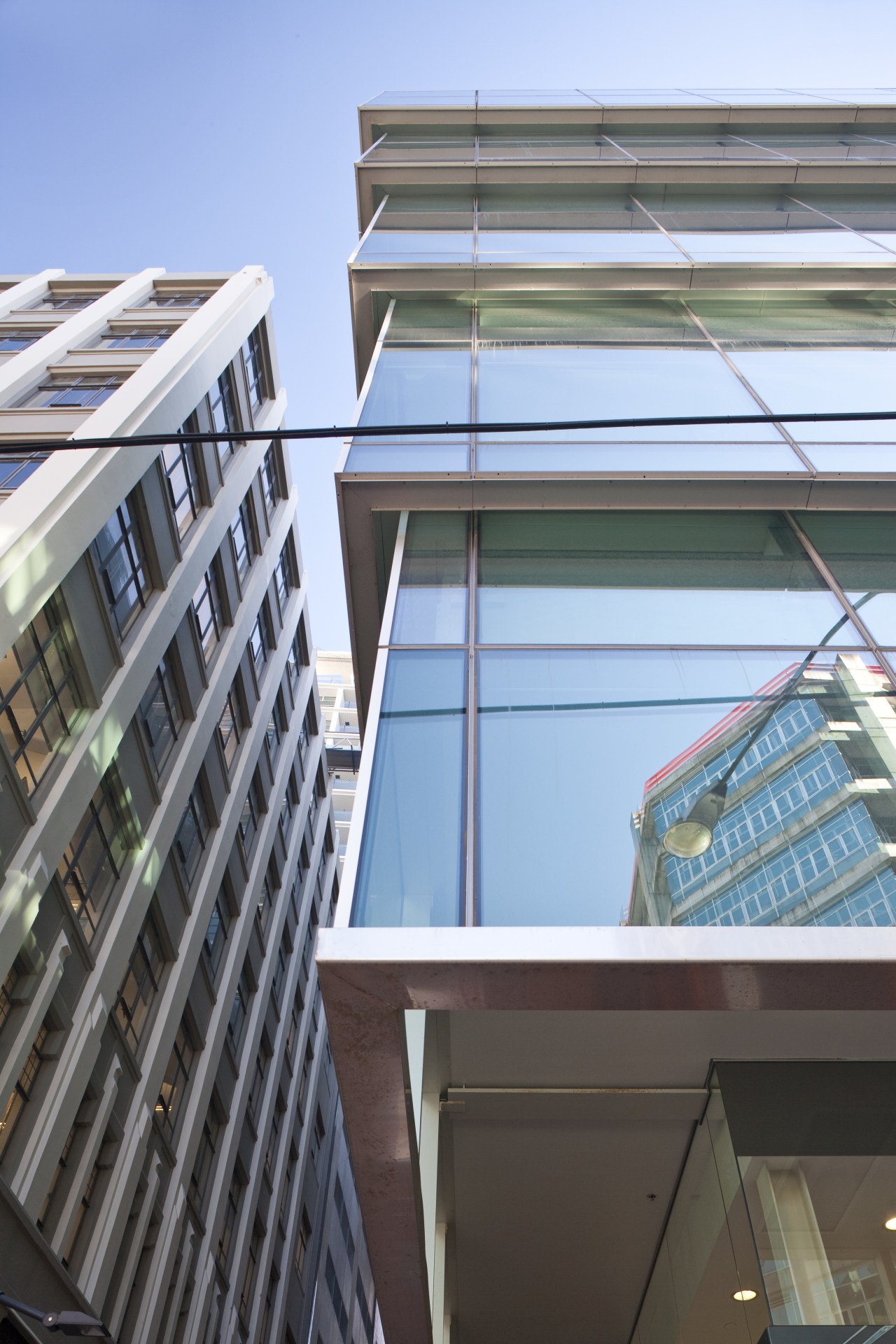 exterior view of a new redevelopment of apartment apartment, architecture, balcony, building, commercial building, condominium, corporate headquarters, daylighting, daytime, facade, house, mixed use, real estate, residential area, roof, window, gray, teal