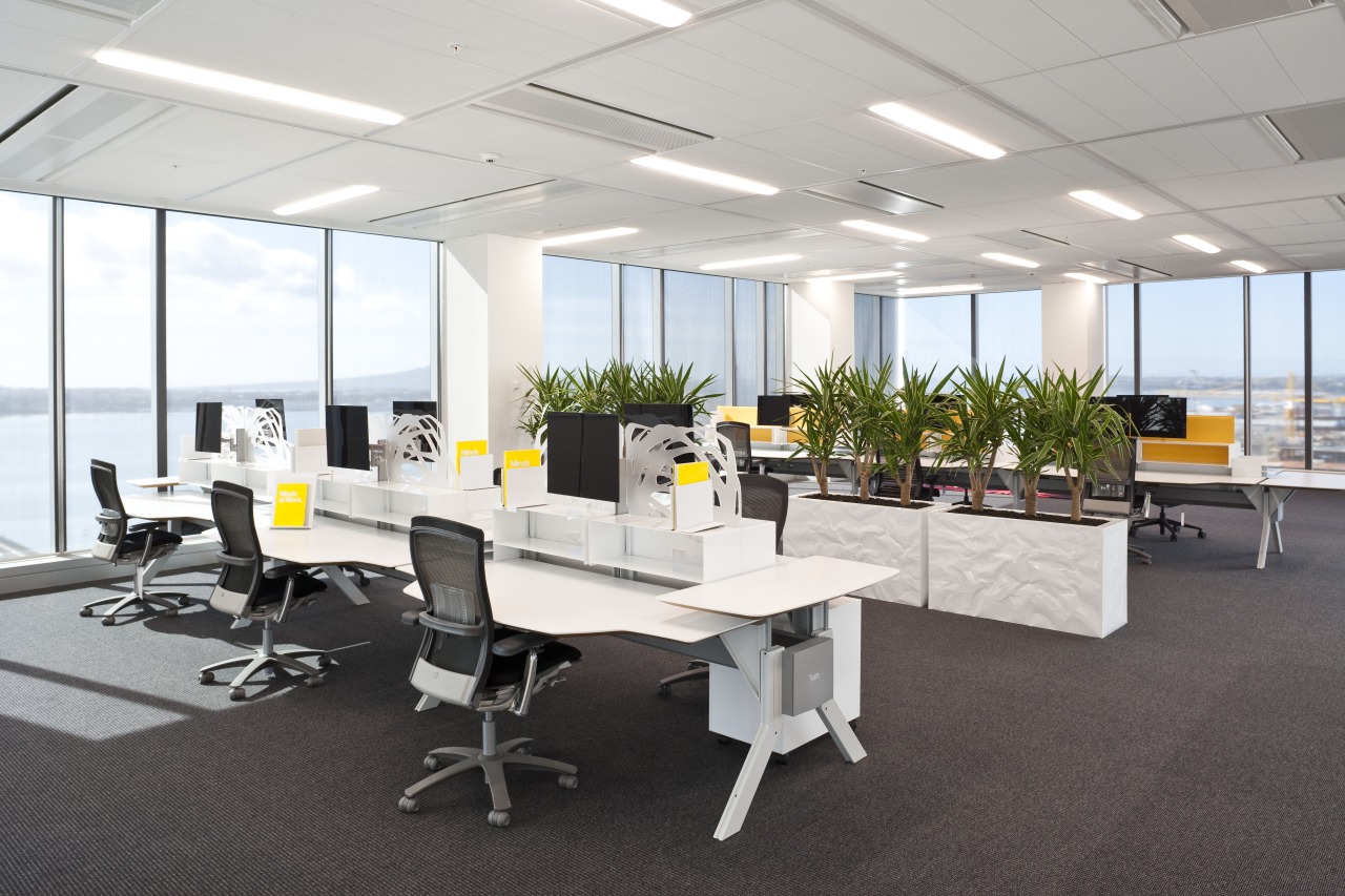 internal work station view of 21 Queen St desk, furniture, interior design, office, office chair, product design, table, white