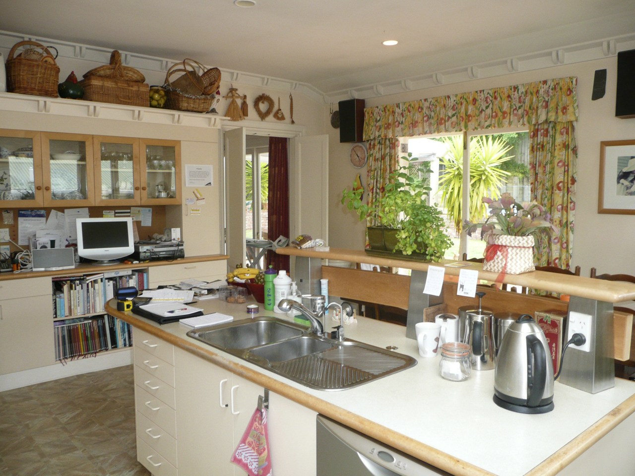 View of the kitchen prior to renovation. countertop, interior design, kitchen, property, real estate, room, gray, brown