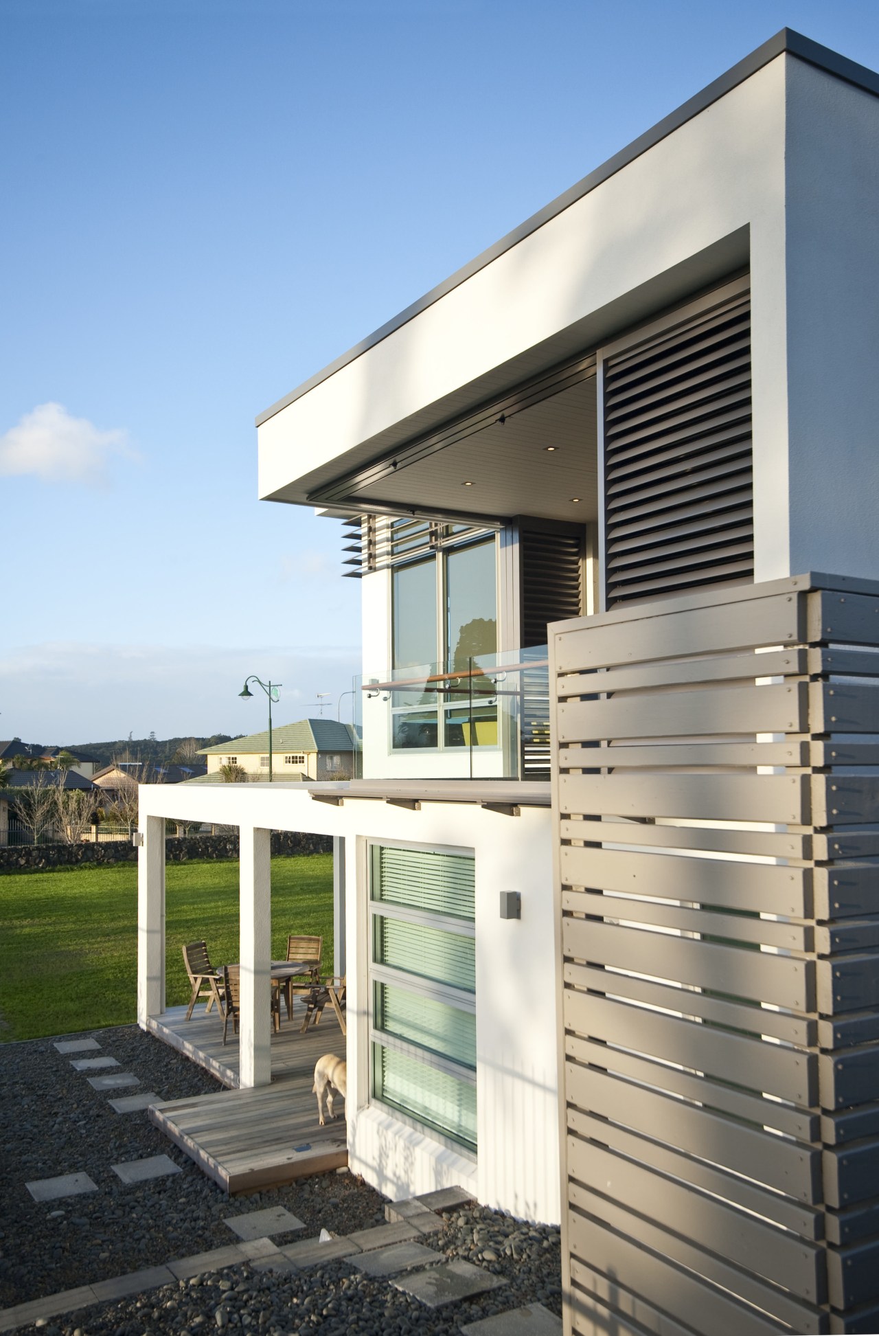 interior view of a new home in albany.PTG architecture, facade, home, house, real estate, white, teal