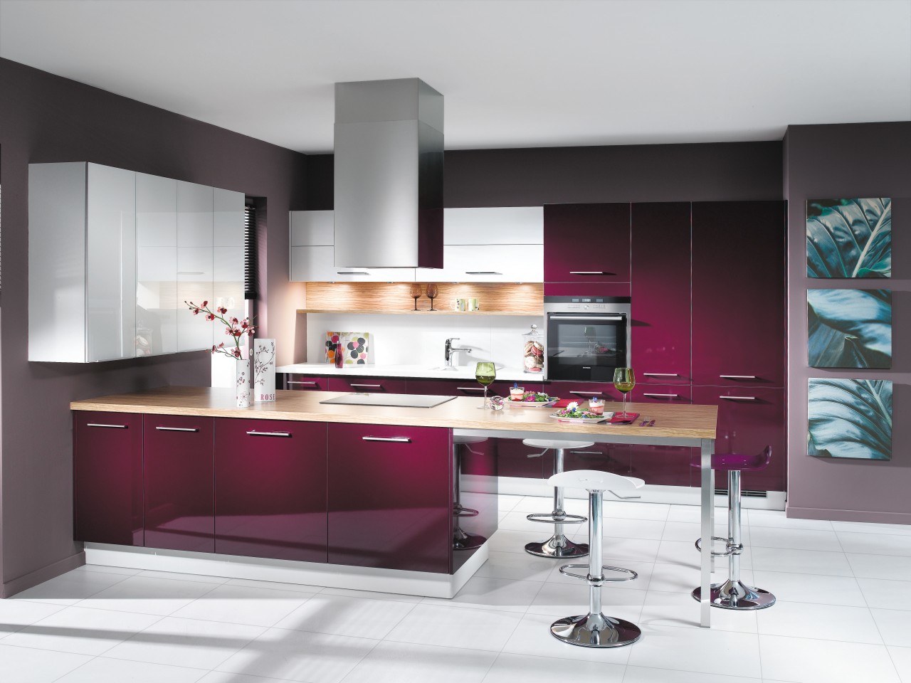 Good taste Bold, daring designs emphasising vibrant cabinetry, countertop, cuisine classique, furniture, interior design, interior designer, kitchen, product design, white