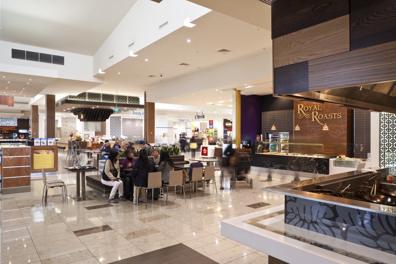 Westfield Riccarton has undergone an extension adding a café, food court, interior design, lobby, retail, gray