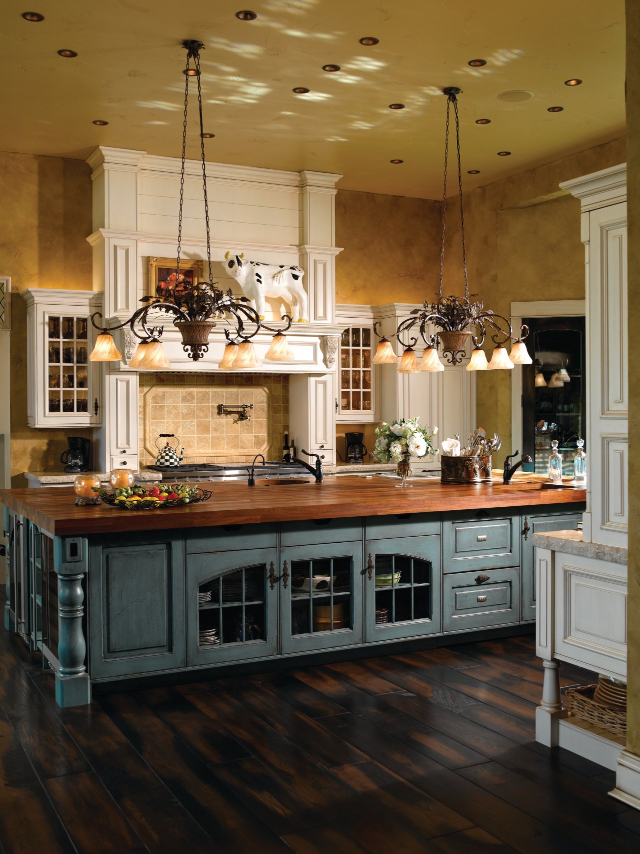 View of kitchen designed by Angela Otten from cabinetry, countertop, cuisine classique, flooring, hardwood, interior design, kitchen, room, wood flooring, brown, black