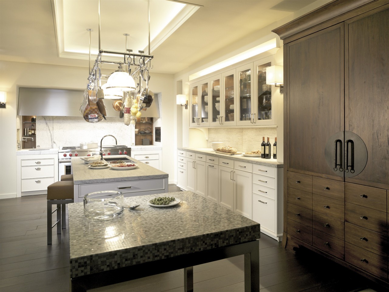 View of SieMatics BeauxArts kitchen collection. cabinetry, countertop, cuisine classique, interior design, kitchen, room, brown