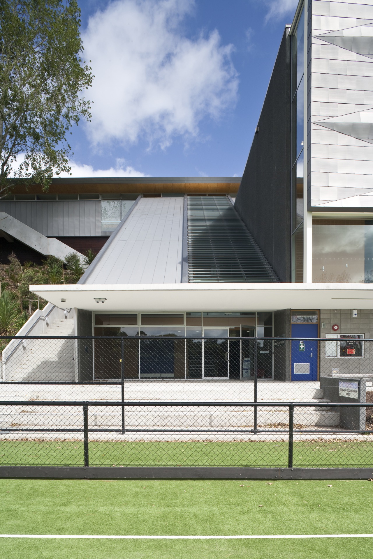 Exterior view of the St Kents' Jubilee Sports architecture, building, corporate headquarters, facade, house, structure, window, white