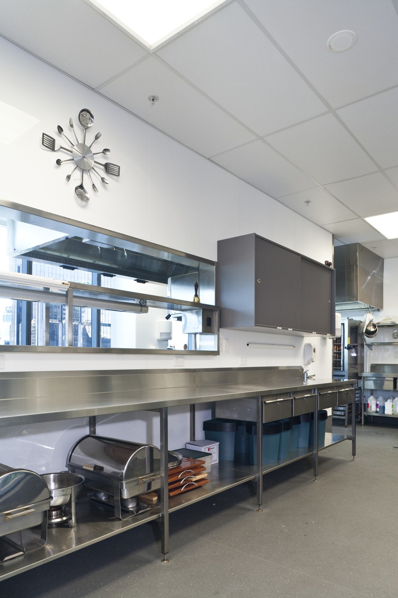 Commercial Kitchen interior design, gray