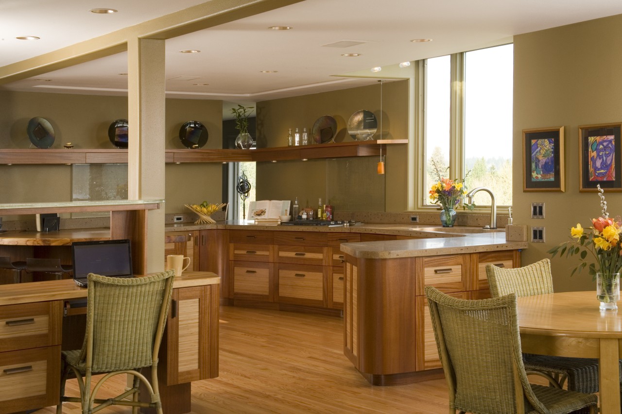 Interior view of the kitchen area cabinetry, countertop, cuisine classique, interior design, kitchen, room, brown