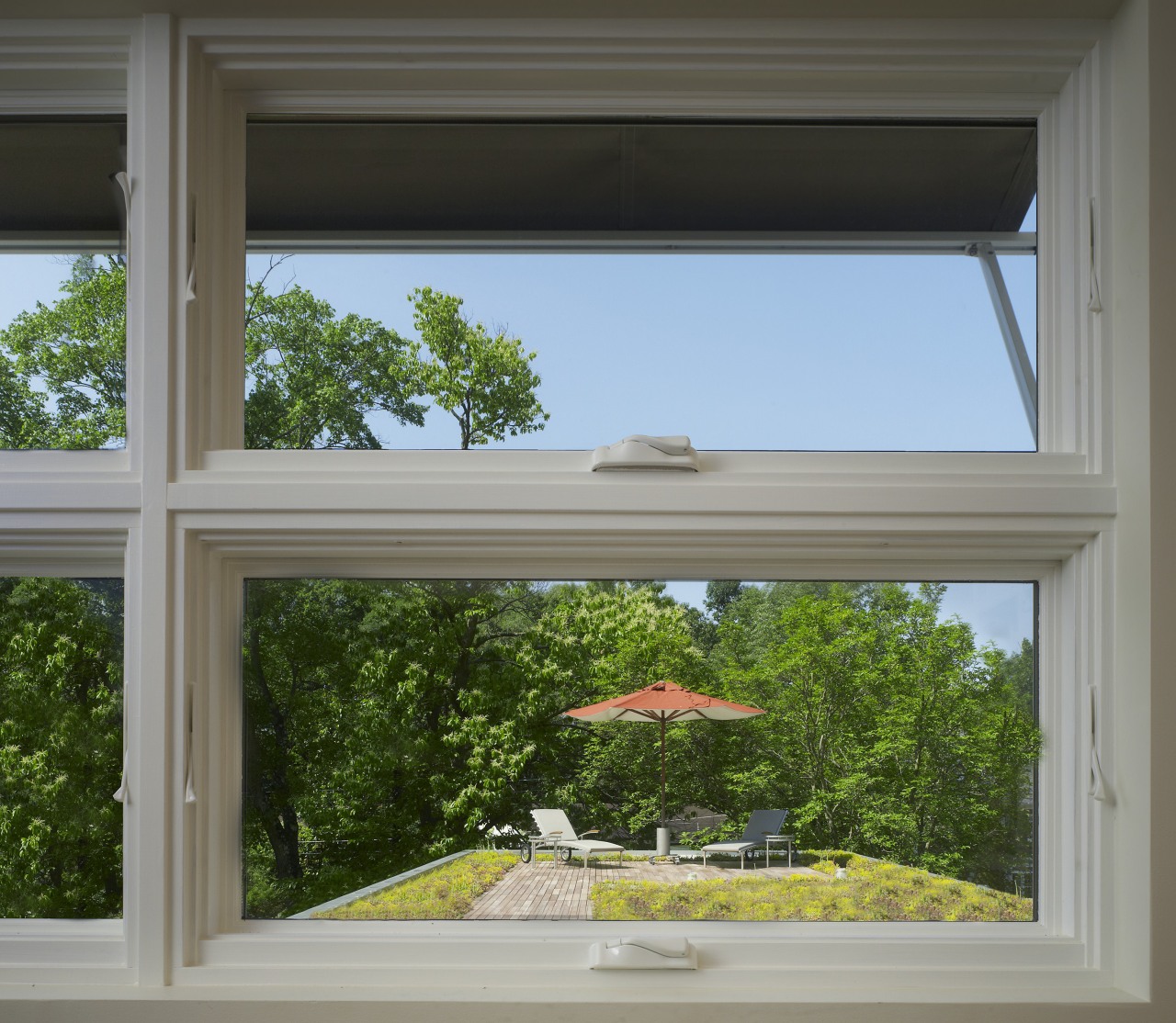 View of this contemporary remodeled home daylighting, home, house, interior design, roof, sash window, shade, window, window covering, window treatment, gray