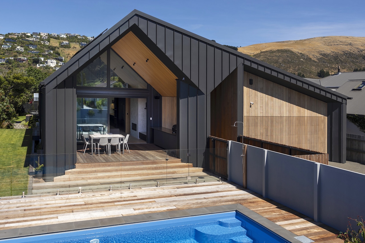 Externally, an aluminium roofing product was used that 